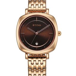 Titan Women Embellished Dial & Stainless Steel Bracelet Style Analogue Watch 2730WM01-image-81