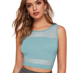 LONDON BELLY Sleeveless Round Neck Fitted Crop Top-image-99
