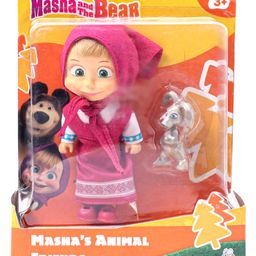 Masha And The Bear With Her Rabbit Friend Multicolour - Height 12 cm-image-93
