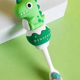 AKN TOYS Dino Shape Microfiber Soft Bristles Toothbrush with Travel Case for Kids  (colour may vary )-2