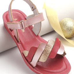 Pine Kids Sandals with Velcro Closure  -Red-image-74