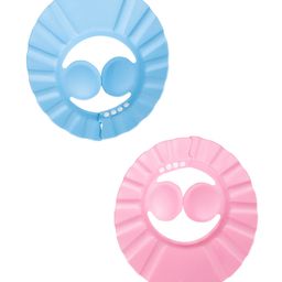 No Tears Safe Adjustable Bathing Shower Cap Pack of 2 - Pink, Blue-image-96