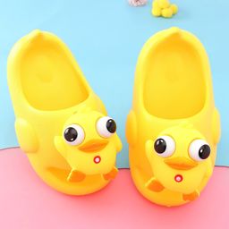 Oh! Pair Slip On Clogs With Bear Applique - Yellow-image-97