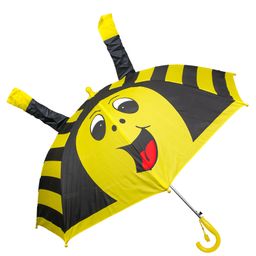 Fiddlerz Bee Umbrella for Kids Waterproof Lightweight Stylish 3D Design Crown Easy to Carry Multicolor-15