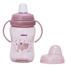 Adore ARRO Soft Spout Sipper with Dust Free Cap and Twin Handle 270ml- Pink-57