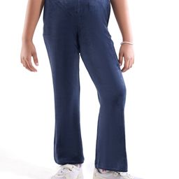 Honeyhap Premium Velour Knit Full Length Bio Finish Solid Leggings - Dark Navy-image-74