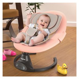 Baybee Automatic Electric Swing Cradle for Baby with 5 Adjustable Swing, 3 Recline, Music, Mosquito Net & Belt | Baby Swing Rocker with Bluetooth, Remote & Soft Toys | Swing for Baby - Pink-26