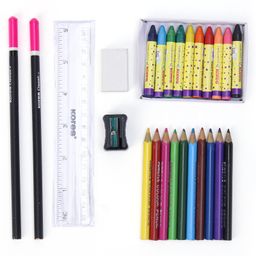 Kores My Buddy  Stationery Kit Set of 7- Multicolour image 2