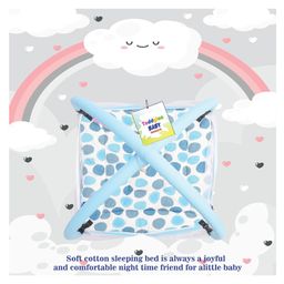 Toddylon New Born Baby Bedding Set Mattress with Mosquito Net & Sleeping Bag Combo - Blue image 3