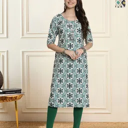 HERE&NOW Selection Of 2 Ethnic Motifs Printed Straight Kurtas-image-95