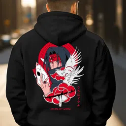 Triptee Men Jujutsu Kaisen Graphic Printed Full Sleeve Hooded Sweatshirt-picture-19