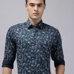 Arrow Manhattan Slim Fit Floral Printed Pure Cotton Formal Shirt-picture-46