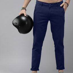 The Roadster Lifestyle Co. Men Tapered Fit Regular Trousers-picture-13