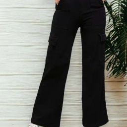 DOLCE CRUDO Black Plain Jeans-image-57