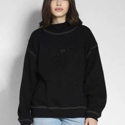American Eagle Outfitters Black Cotton Sweatshirt-image-35