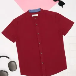 Pantaloons Junior Boys Maroon Shirts-picture-47
