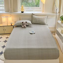JC HOME Grey 140 TC King Bedsheet with 2 Pillow Covers-image-77