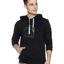 Campus Sutra Black Hooded Sweatshirt-picture-4