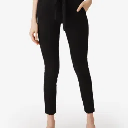 Mode by Red Tape Black Regular Fit Jeggings With Belt-image-32