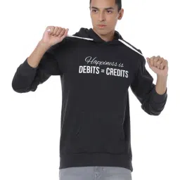 Campus Sutra Black Hooded Sweatshirt-30