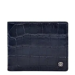 Eske Kev Navy Blue Leather Bi-Fold Wallets For Men-picture-40
