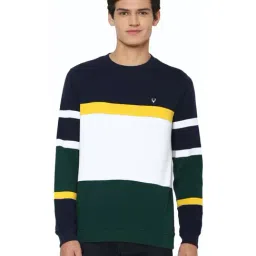 Allen Solly Multicolor Cotton Regular Fit Colour Block Sweatshirt-image-24