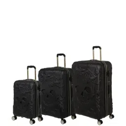 it luggage Skull Black Set of 3-28, 24 & 20 inches Expandable Hardsided Luggage Trolley with TSA-27