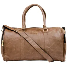 Man Arden Pantone Tan Medium Leather Duffle Bag-13
