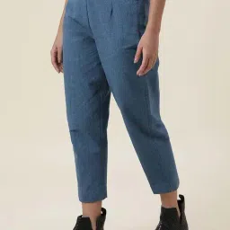 Fabindia Blue Cotton Mid Rise Pants-image-90