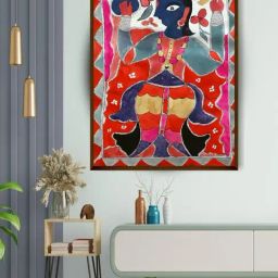 The Art House Abstract Multicolor Canvas Painting-image-60
