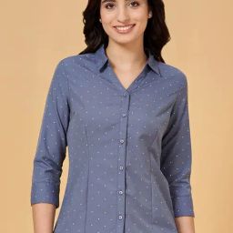 Annabelle by Pantaloons Grey Printed Formal Shirt-image-69