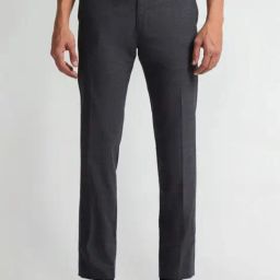 Arrow Grey Slim Fit Texture Trousers-picture-5