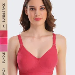 POOJA RAGENEE Pack Of 3 Non-Wired Full Coverage All Day Comfort Seamless T-Shirt Bra-picture-30