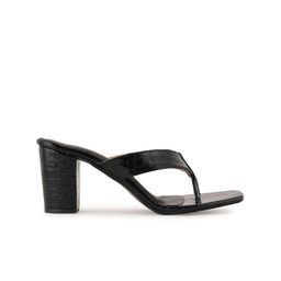 ZENVO Textured Open Toe Block Heels image 5