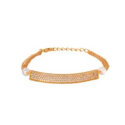 Saraf Jewellery Gold plated with Green American Diamond handcrafted Bracelet for Women & Girls-image-50