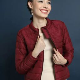 Forever 21 Maroon Regular Fit Puffer Jacket-image-39