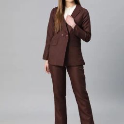 Cottinfab Brown Cotton Maxi Co-Ord Set-33