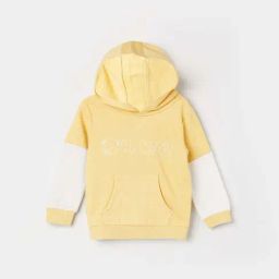 Juniors by Lifestyle Beige Color Block Regular Fit Hoodie-image-36