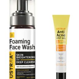Ustraa Skin Brightening & Deep Cleanse Foaming Face Wash & Anti Acne Spot Gel Combo-image-27