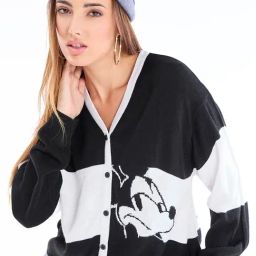 Bewakoof White Color-Block Oversized Sweater-picture-13