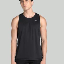 Puma Black Regular Fit Tank Tees-picture-32