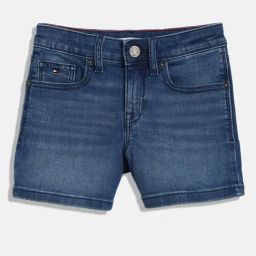 TOMMY HILFIGER Girls Blue Cotton Solid Shorts-picture-39