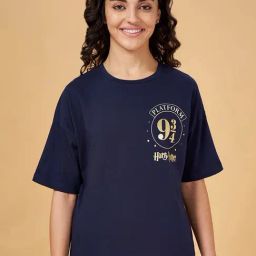 Dreamz by Pantaloons Navy Cotton Printed T-Shirt-image-41