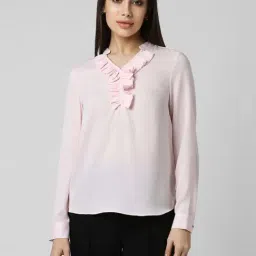 Van Heusen Pink Regular Fit Top-picture-0
