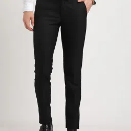 Turtle Black Slim Fit Trousers-image-52
