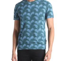Simon Carter London Green Printed Slim Fit T-Shirt-image-94