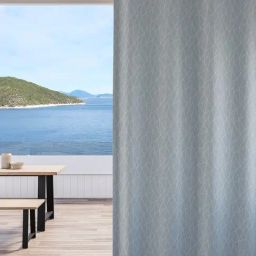 DDecor Abstract Blue Polyester 9 ft Long Door Curtain-44