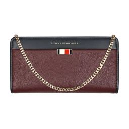 TOMMY HILFIGER Navy Wine Emmet Gia Textured Wallet-38