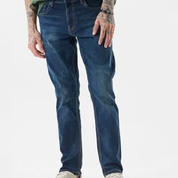 Snitch Men Dark Blue Mid-Rise Tapered Fit Jeans-image-87