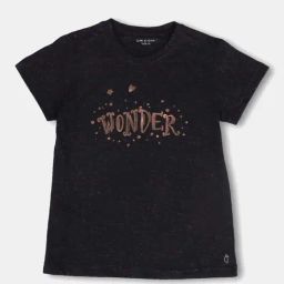 Gini & Jony Girls Black Printed Top-image-99